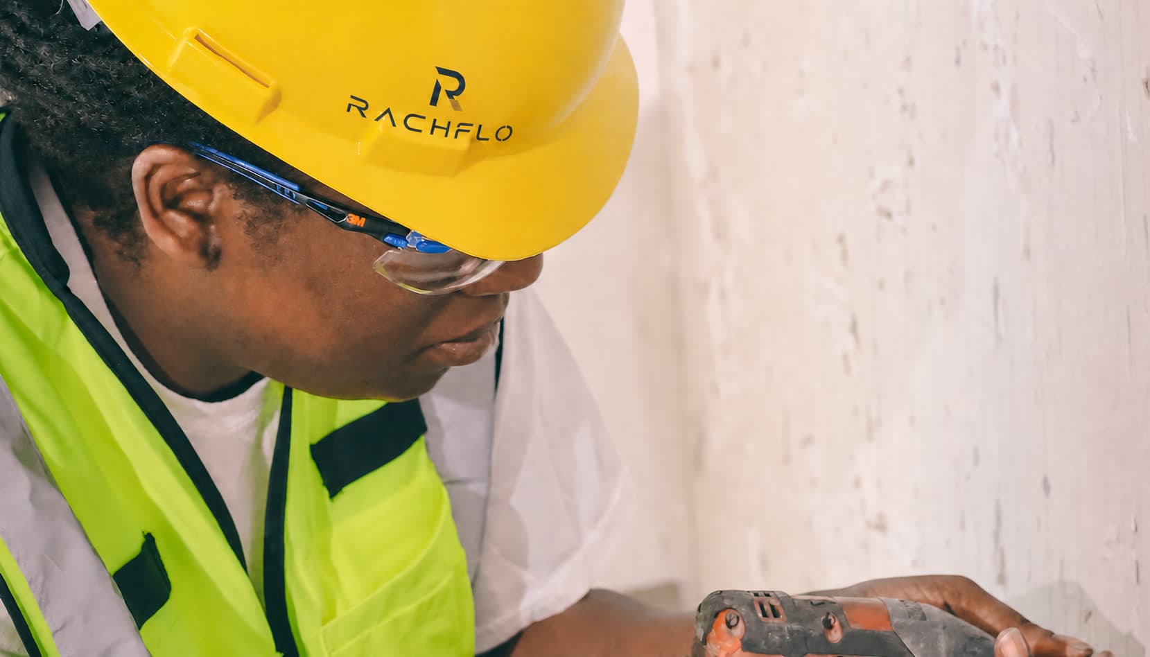 Certified technician fixing mounting hardware on site